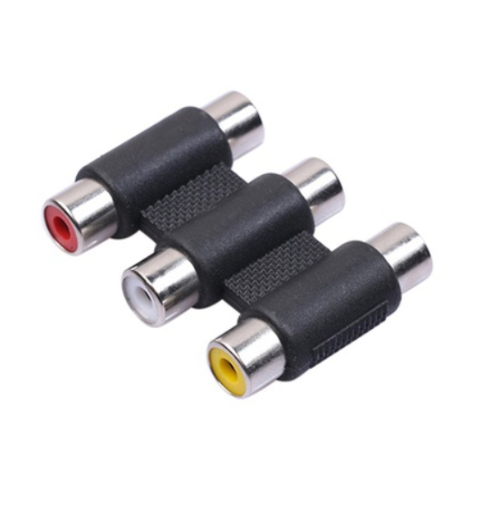Universal 3 RCA AV Audio Video Coupler Adapter