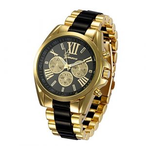 Men's Quartz Roman Numerals Wrist Watch - Black