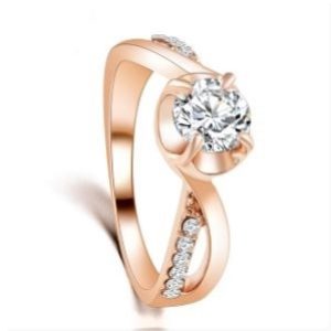 18K Gold Plated Zircon Crystal Ring