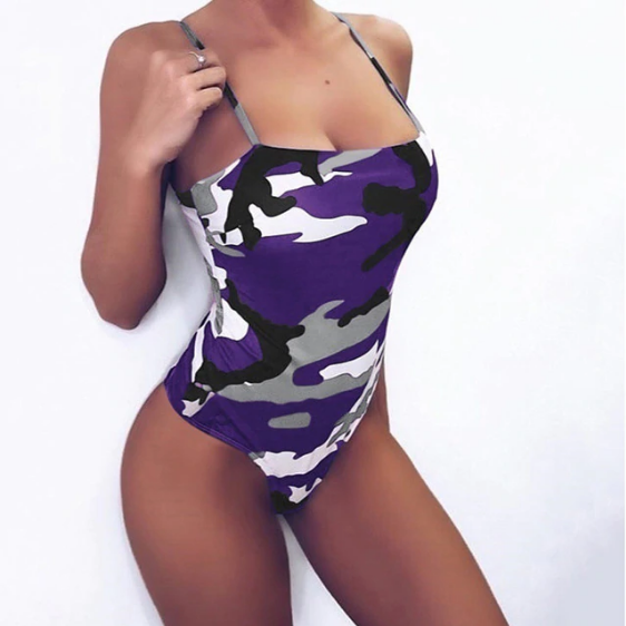 Camouflage Summer Sleeveless Bodysuit - Image 2