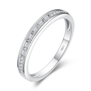 925 Sterling Silver Cubic Zirconia Eternity Band