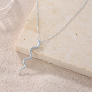 925 Sterling Silver Snake Pendant Necklace