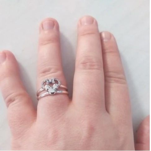 Genuine 925 Sterling Silver Disney's Mickey & Minnie Mouse Ring - Image 5