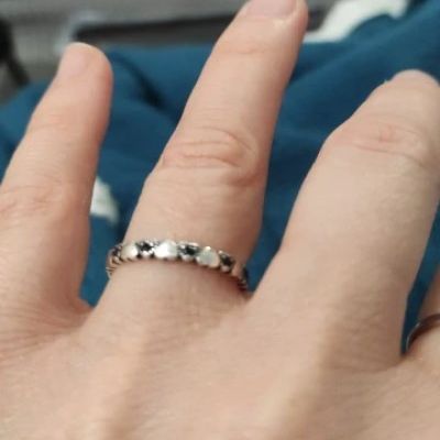 Exquisite 925 Sterling Silver Black Zirconia Heart Ring - Image 2