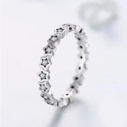 Luxury 925 Sterling Silver A+ Cubic Zirconia Midnite Star Ring - Image 2