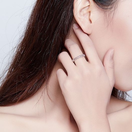 Genuine 925 Sterling Silver Creative Hearts Promise Ring - Image 4