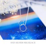 Sterling Silver/Rose Plated Interlock Circle Clavicle Choker