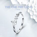 Exquisite 925 Sterling Silver "Love" Letter Statement Ring