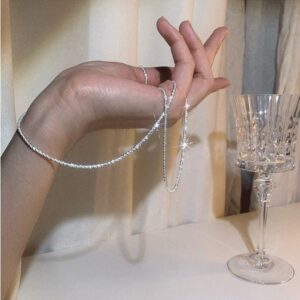 Quality Sterling Silver Plated Exquisite Strand Necklace