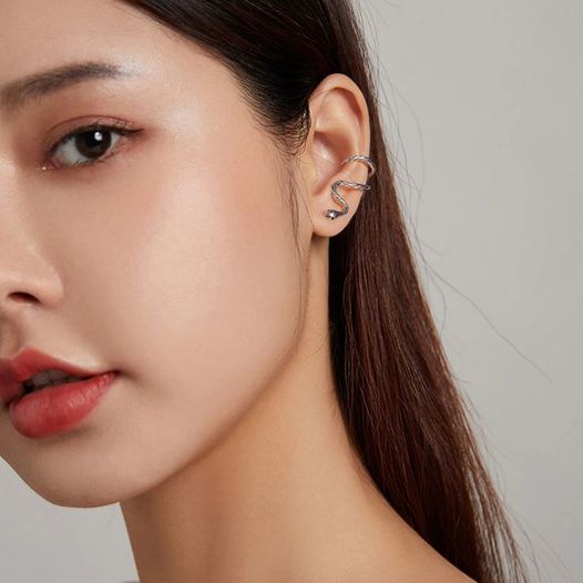 1PC 925 Sterling Silver Creative Snake Clip Buckle Earring - Image 4