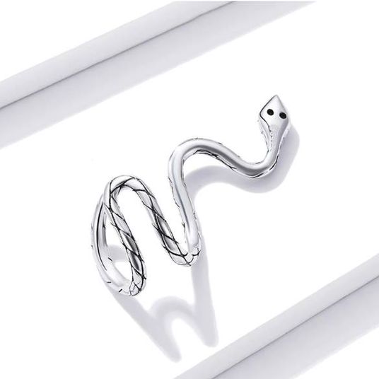 1PC 925 Sterling Silver Creative Snake Clip Buckle Earring - Image 7