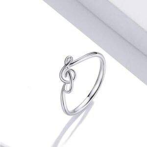 Authentic 925 Sterling Silver Vintage Musical Note Ring