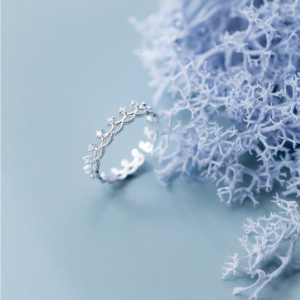 Exquisite 925 Sterling Silver Zirconia Adjustable Crown Ring (Size 5-7)