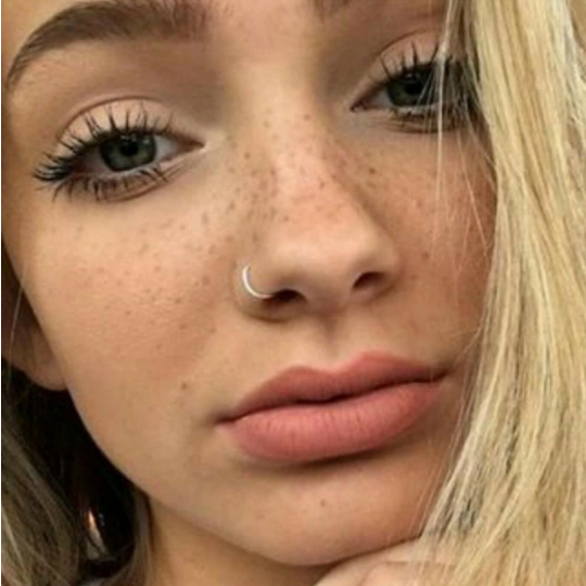 2Pc Thin Titanium Nose, Lip & Ear Hoop Piercing - Image 2