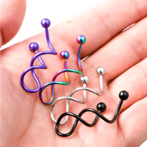 1PC 14G Surgical Steel Spiral Industrial Helix Piercing