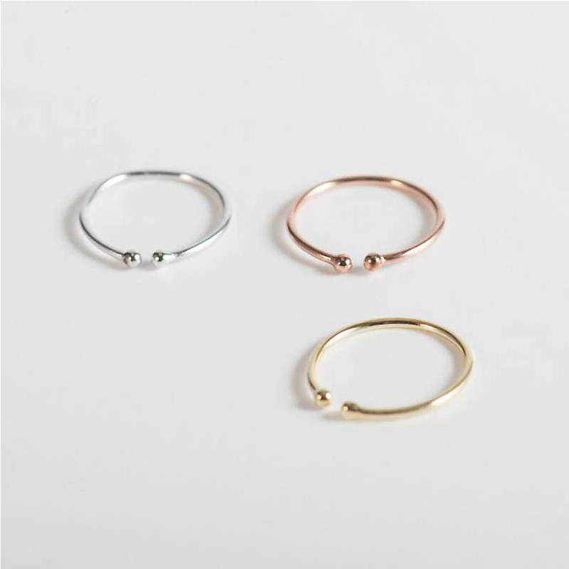 Genuine 925 Sterling Silver Fine/Twisted Thin Adjustable Ring (Size 6-8) - Image 2