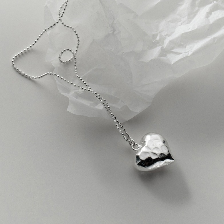 Exquisite 18K 925 Sterling Silver Stylish Precious Heart Pendant Necklace - Image 3