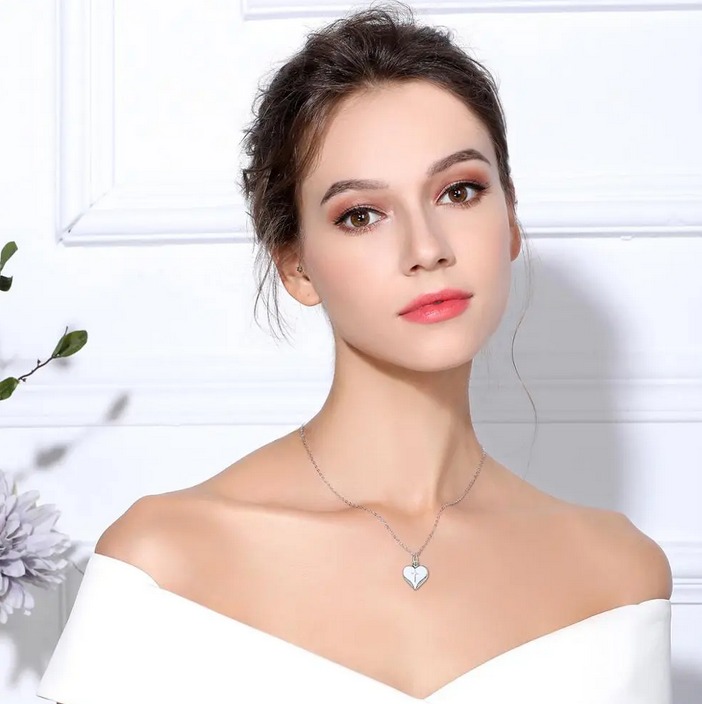 Exquisite 925 Sterling Silver Forever In My Heart Cremation Urn Cross Pendant - Image 3