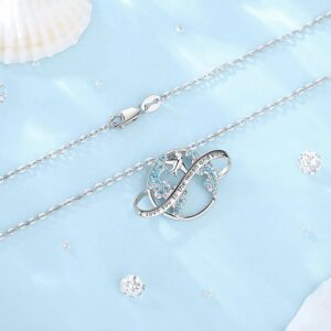 Exquisite 925 Sterling Silver Around the Globe Airplane Pendant Necklace