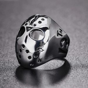 Men's Quality 316L Stainless Steel Friday 13th Classic Jason Mask Ring