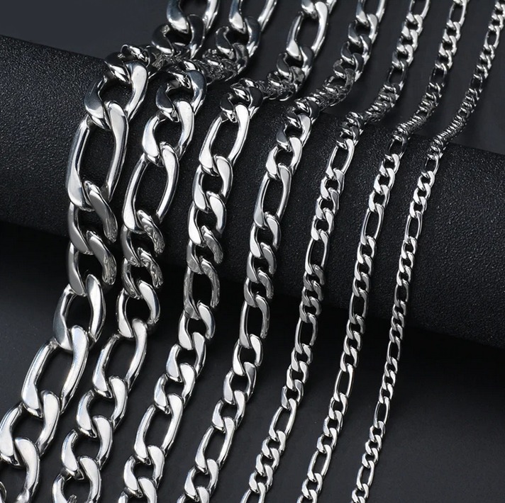 Quality 316L Stainless Steel Cuban & Figaro Link Chain Necklace