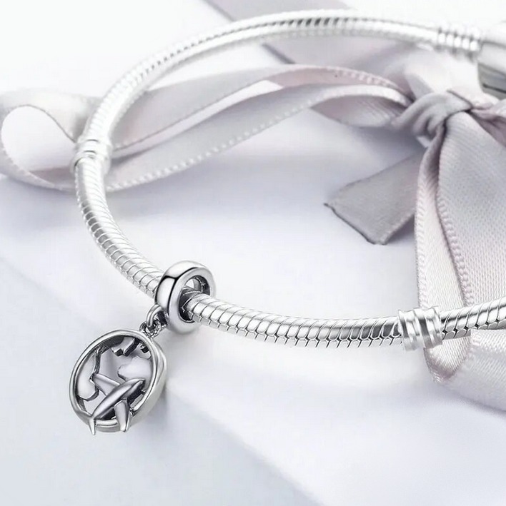 Genuine 925 Sterling Silver (The Dream of Traveling) Dangle Fit Charm Pendant - Image 2