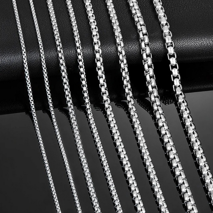 Quality 316L Stainless Steel 5MM Crisscross Classic Curb Link Chain Necklace