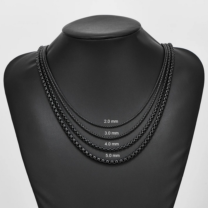 Quality 316L Stainless Steel 5MM Crisscross Classic Curb Link Chain Necklace - Image 4