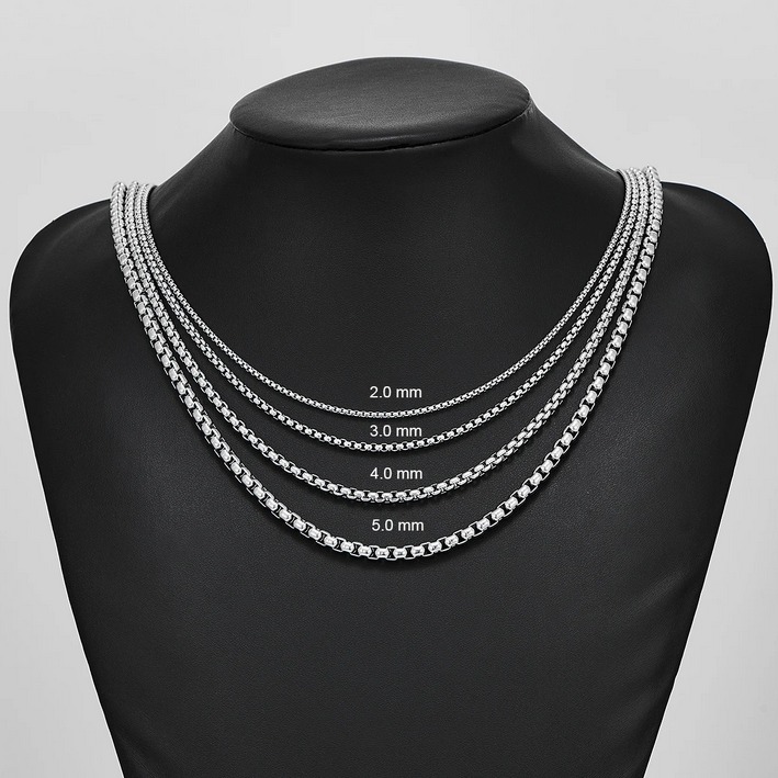 Quality 316L Stainless Steel 5MM Crisscross Classic Curb Link Chain Necklace - Image 3