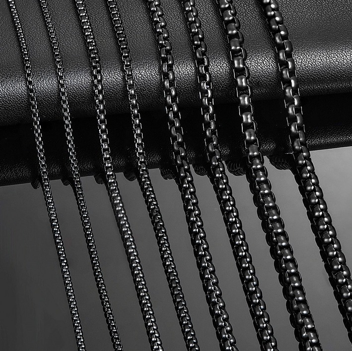 Quality 316L Stainless Steel 5MM Crisscross Classic Curb Link Chain Necklace - Image 2