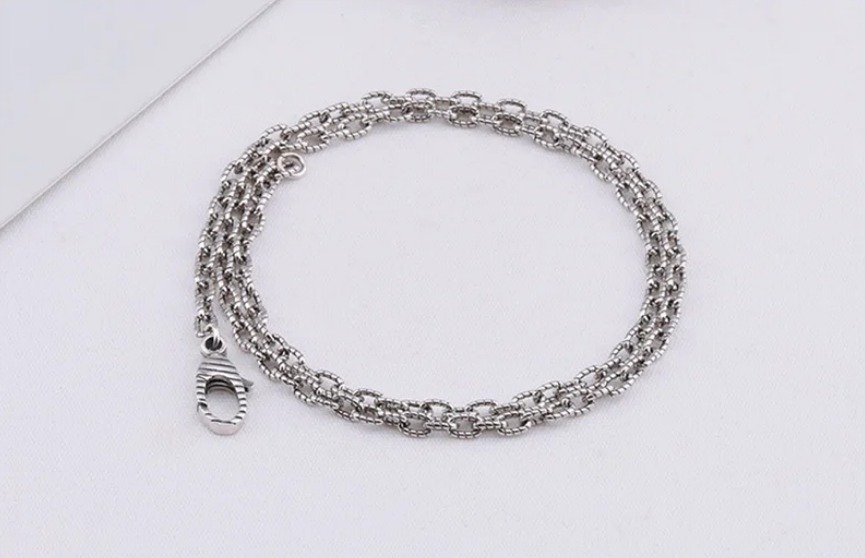Genuine Handmade 925 Sterling Silver Customized Strip Pattern 4MM Chain Necklace - Image 6