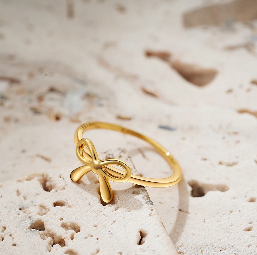 Elegant Stainless Steel Creative Design Bowknot Ring - Image 5