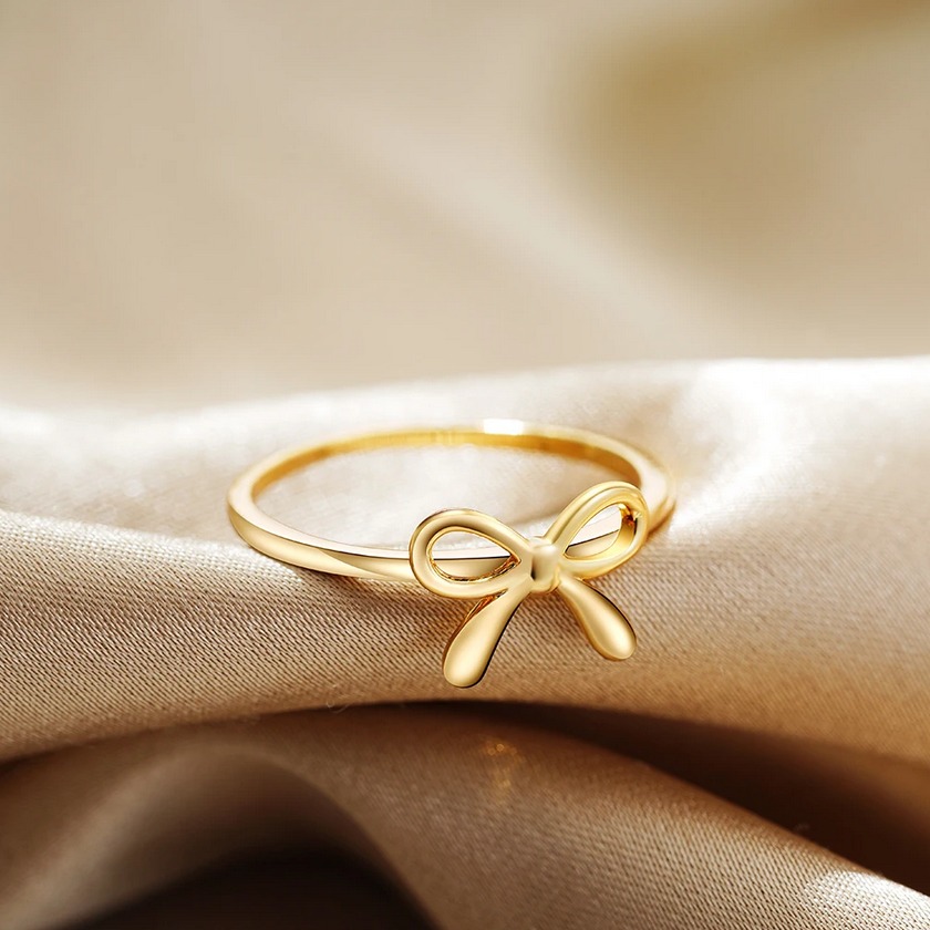 Elegant Stainless Steel Creative Design Bowknot Ring - Image 3