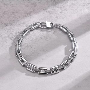 Men's 8.5*MM Quality Stainless Steel Handmade Boxcar Link Bracelet