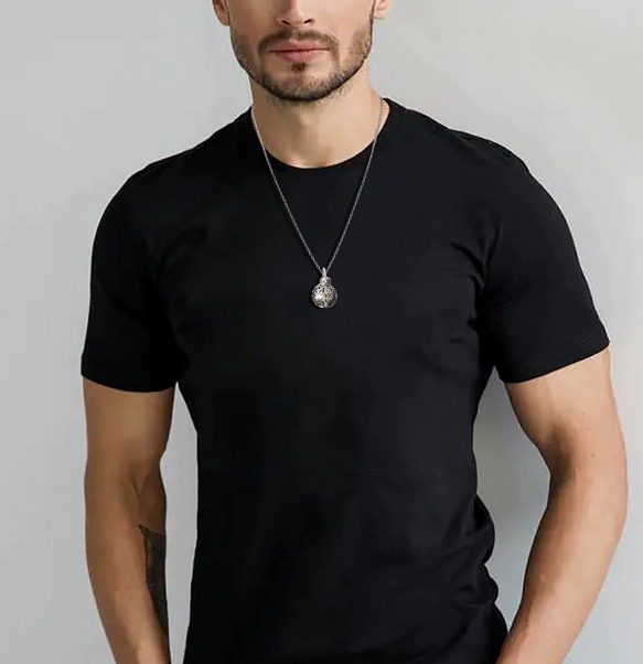 Stainless Steel Cremation Keepsake Hollow Floral Locket Pendant Necklace - Image 6